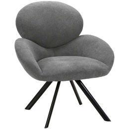 Πολυθρόνα Melany 639-124-003 70x76x89cm Grey-Black