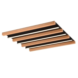 Φωτιστικό Οροφής - Πλαφονιέρα Fontana 648914532 46x6x46cm 1xSMD LED 22W 2450lm 3000K Brown-Black Tri