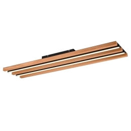 Φωτιστικό Οροφής - Πλαφονιέρα Fontana 648917532 80x6x20cm 1xSMD LED 27W 3050lm 3000K Brown-Black Tri