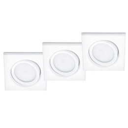 Σποτ Χωνευτό Rila (Σετ 3Τμχ) 650210331 8x8x3cm 3xLed 450Lm 5W 3000K White Trio Lighting Τετράγωνο