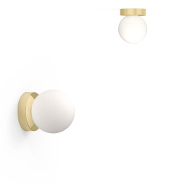 Φωτιστικό Τοίχου Bola Sphere Flush 6 10916 15,2x13,5cm Dim Led 800lm 12W Brass Pablo Designs