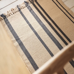 Χαλάκι Harlow 312 Beige - Graphite Black Gofis Home 70X140cm