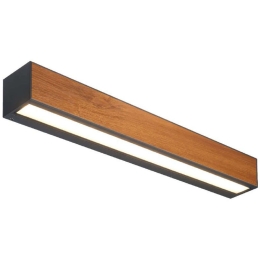 Φωτιστικό Τοίχου - Απλίκα Natu VK/02082/WD/W 50x6x6,5cm Led 1263lm 15W 3000K Natural-Anthracite VKLed