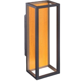 Φωτιστικό Τοίχου - Απλίκα Natu VK/02211/WA/WD/W 11x8,6x36cm Led 303lm 9W 3000K Natural-Anthracite VKLed