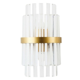 Φωτιστικό Τοίχου - Απλίκα Torrent 77-8214 20x11x50cm 2xE14 40W Clear-Gold Homelighting