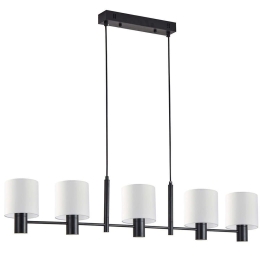 Φωτιστικό Οροφής - Ράγα Adept 77-8293 109x14x120cm 5xE27 60W Black-White Homelighting