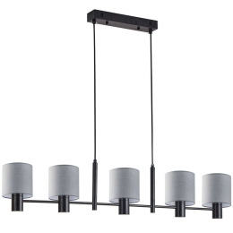 Φωτιστικό Οροφής - Ράγα Adept 77-8294 109x14x120cm 5xE27 60W Black-Grey Homelighting