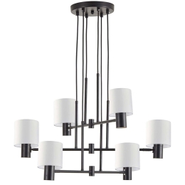 Φωτιστικό Οροφής Adept 77-8295 77x77x100cm 6xE27 60W Black-White Homelighting