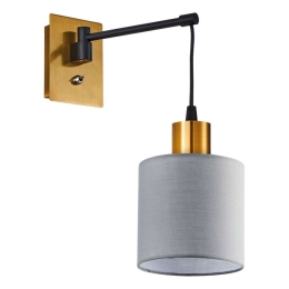Φωτιστικό Τοίχου - Απλίκα Adept 77-8355 14x27x34cm 1xE27 60W Multi-Grey Homelighting