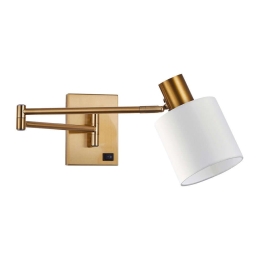 Φωτιστικό Τοίχου Adept 77-8364 10x59x14cm 1xE27 60W Gold-White Homelighting