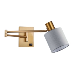 Φωτιστικό Τοίχου Adept 77-8365 10x59x14cm 1xE27 60W Gold-Grey Homelighting