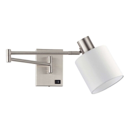 Φωτιστικό Τοίχου Adept 77-8372 10x59x14cm 1xE27 60W Nickel-White Homelighting