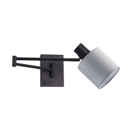 Φωτιστικό Τοίχου Adept 77-8380 10x59x14cm 1xE27 60W Black-Grey Homelighting