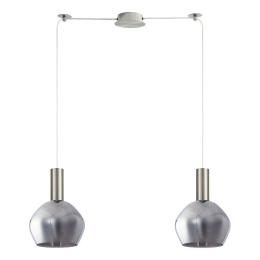 Φωτιστικό Οροφής Adept Tube 77-8402 45x20x300cm 2xE27 60W Nickel-Smoke Homelighting