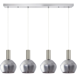 Φωτιστικό Οροφής - Ράγα Adept Tube 77-8405 85x20x300cm 4xE27 60W Nickel-Smoke Homelighting