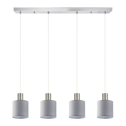 Φωτιστικό Οροφής - Ράγα Adept Tube 77-8427 85x15x300cm 4xE27 60W Nickel-Grey Homelighting