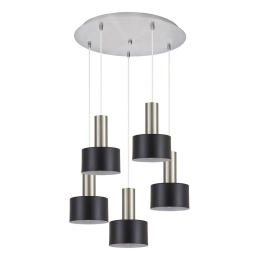 Φωτιστικό Οροφής Adept Tube 77-8454 40x40x300cm 5xE27 60W Nickel-Black Homelighting