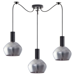 Φωτιστικό Οροφής Adept Tube 77-8492 50x50x300cm 3xE27 60W Black-Smoke Homelighting