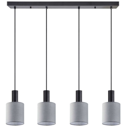 Φωτιστικό Οροφής - Ράγα Adept Tube 77-8518 85x15x300cm 4xE27 60W Black-Grey Homelighting