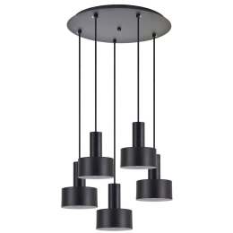 Φωτιστικό Οροφής Adept Tube 77-8545 40x40x300cm 5xE27 60W Black Homelighting