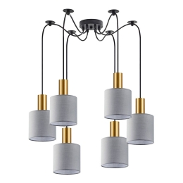 Φωτιστικό Οροφής Adept Tube 77-8604 50x50x300cm 6xE27 60W Multi-Grey Homelighting