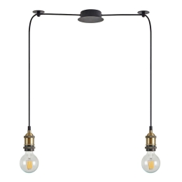 Φωτιστικό Οροφής Magnum 77-8691 50x11x300cm 2xE27 60W Black-Bronze Homelighting