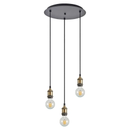 Φωτιστικό Οροφής Magnum 77-8692 35x35x300cm 3xE27 60W Black-Bronze Homelighting