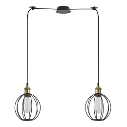 Φωτιστικό Οροφής Magnum 77-8713 50x20x300cm 2xE27 60W Black-Bronze Homelighting