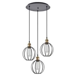 Φωτιστικό Οροφής Magnum 77-8714 3xE27 37x37x300cm 60W Black-Bronze Homelighting