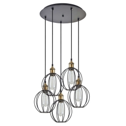 Φωτιστικό Οροφής Magnum 77-8715 5xE27 42x42x35cm 60W Black-Bronze Homelighting