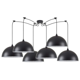 Φωτιστικό Οροφής Adept 77-8718 Φ40x28,5cm 6xE27 60W Black Homelighting