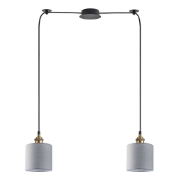 Φωτιστικό Οροφής Adept 77-8735 50x14x300cm 2xE27 60W Multi-Grey Homelighting