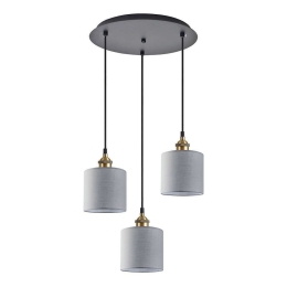 Φωτιστικό Οροφής Adept 77-8736 35x35x300cm 3xE27 60W Multi-Grey Homelighting