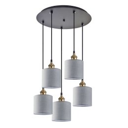 Φωτιστικό Οροφής Adept 77-8737 40x40x300cm 5xE27 60W Multi-Grey Homelighting