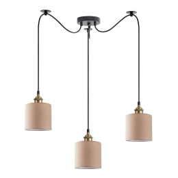 Φωτιστικό Οροφής Adept 77-8741 40x40x300cm 3xE27 60W Multi-Brown Homelighting