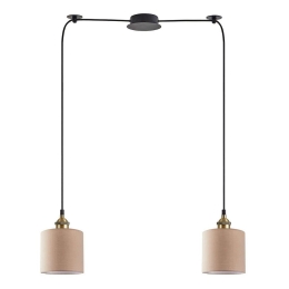 Φωτιστικό Οροφής Adept 77-8742 50x14x300cm 2xE27 60W Multi-Brown Homelighting