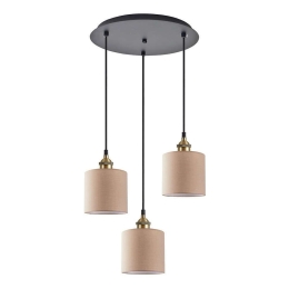 Φωτιστικό Οροφής Adept 77-8743 35x35x300cm 3xE27 60W Multi-Brown Homelighting