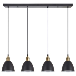 Φωτιστικό Οροφής - Ράγα Adept 77-8773 85x16x300cm 4xE27 60W Black-Gold Homelighting