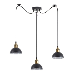 Φωτιστικό Οροφής Adept 77-8776 40x40x300cm 3xE27 60W Black-Gold Homelighting