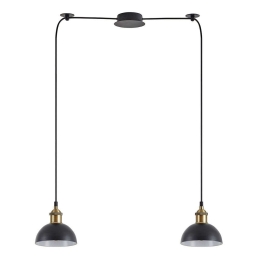 Φωτιστικό Οροφής Adept 77-8777 50x15x300cm 2xE27 60W Black-Gold Homelighting