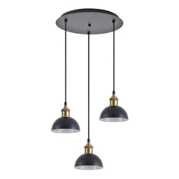 Φωτιστικό Οροφής Adept 77-8778 35x35x300cm 3xE27 60W Black-Gold Homelighting