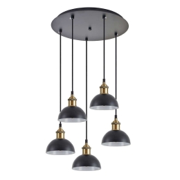 Φωτιστικό Οροφής Adept 77-8779 40x40x300cm 5xE27 60W Black-Gold Homelighting