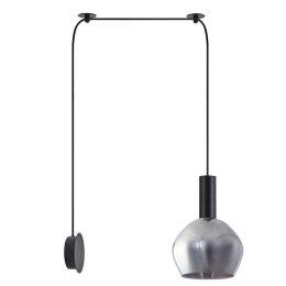 Φωτιστικό Τοίχου Adept Tube 77-8819 50x20x300cm 1xE27 60W Black-Smoke Homelighting