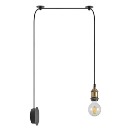 Φωτιστικό Τοίχου Magnum 77-8883 50x11x300cm 1xE27 60W Black-Bronze Homelighting