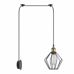 Φωτιστικό Τοίχου Magnum 77-8886 45x20x300cm 1xE27 60W Black-Bronze Homelighting