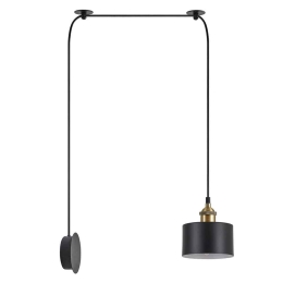 Φωτιστικό Τοίχου Adept 77-8896 50x14x300cm 1xE27 60W Black-Gold Homelighting