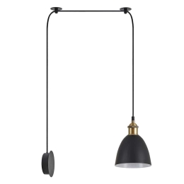 Φωτιστικό Τοίχου Adept 77-8897 50x16x300cm 1xE27 60W Black-Gold Homelighting
