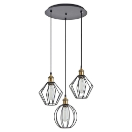 Φωτιστικό Οροφής Magnum Flex 77-8965 37x37x300cm 3xE27 60W Black-Bronze Homelighting