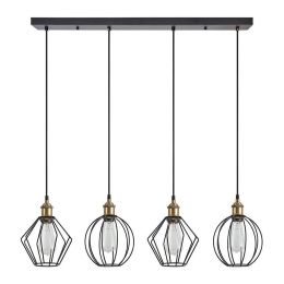 Φωτιστικό Οροφής - Ράγα Magnum Flex 77-8967 87x20x300cm 4xE27 60W Black-Bronze Homelighting
