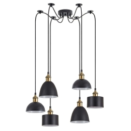 Φωτιστικό Οροφής Magnum Flex 77-8973 55x55x300cm 6xE27 60W Black-Bronze Homelighting